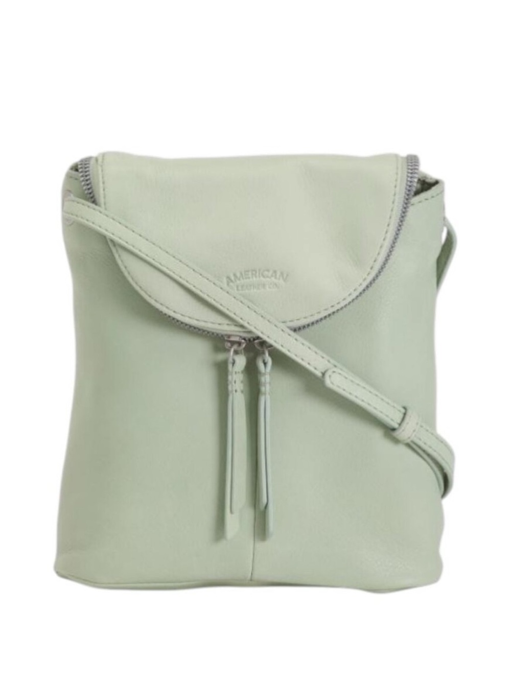 AMERICAN LEATHER CO. Leather Hampton Large Zip Around Crossbody